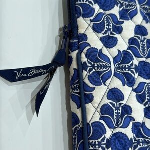 Vera Bradley Blue and White Patterned Women's IPad bag pouch 8.5” by 10.5”